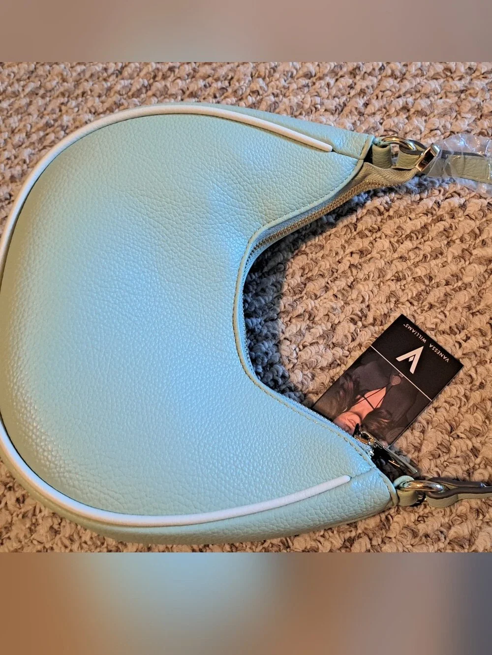 Vanessa Williams Mint Green Crescent Shoulder Bag | NWT